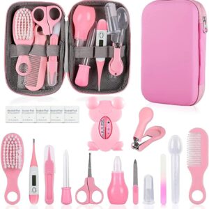 Baby Grooming Kit – Infant safety set with hairbrush, comb, nail clipper, nasal aspirator, and essential care items for newborns